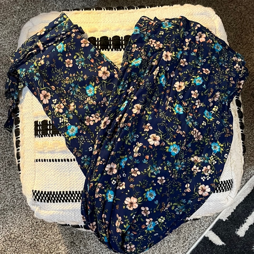 Wide Leg Flowy Floral Pant